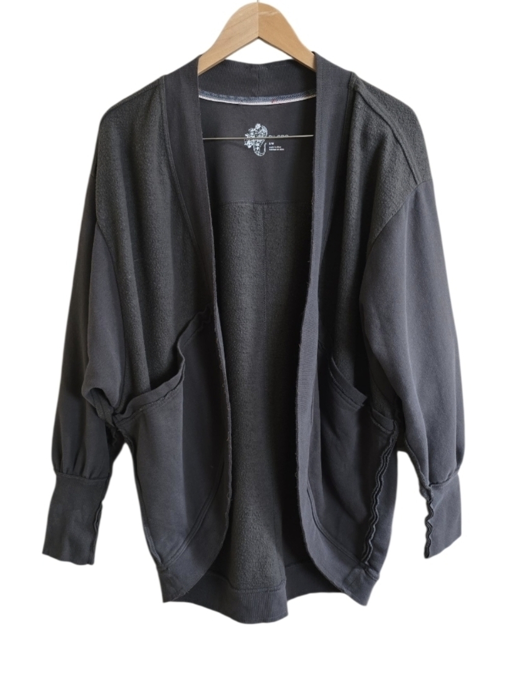 Pilcro By Anthropologie Olive Green Aubrey Draped Batwing Open Cardigan. SZ S/M